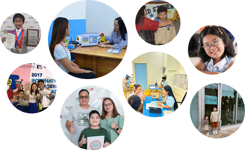 Parent and child studying together at home, instructor-parent consultation, family celebrating a student achievement